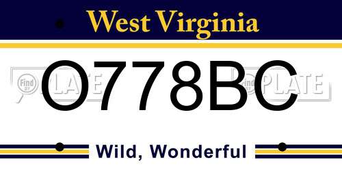 O778BC West Virginia License Plate