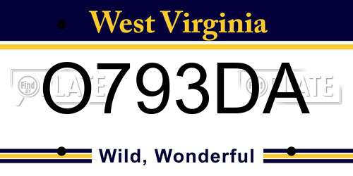 O793DA West Virginia License Plate