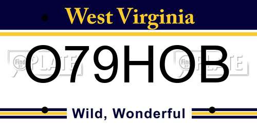 O79HOB West Virginia License Plate