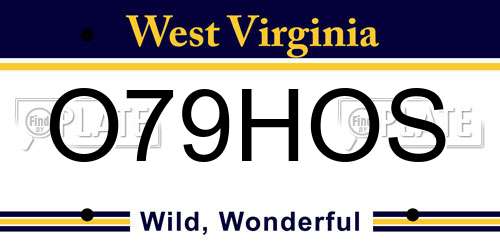 O79HOS West Virginia License Plate