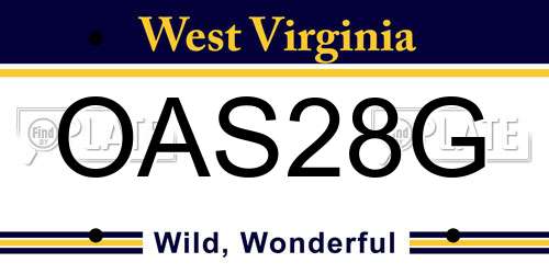OAS28G West Virginia License Plate