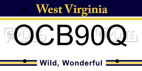 OCB90Q West Virginia License Plate