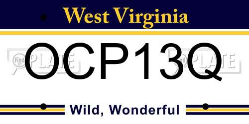 OCP13Q West Virginia License Plate