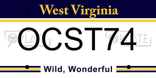 OCST74 West Virginia License Plate