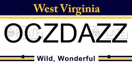 OCZDAZZ West Virginia License Plate