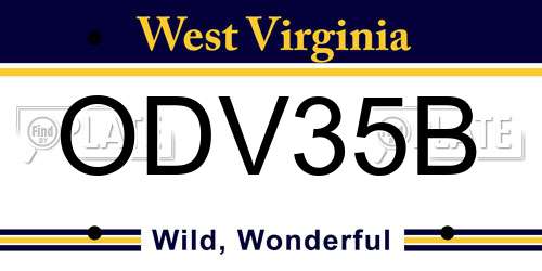 ODV35B West Virginia License Plate