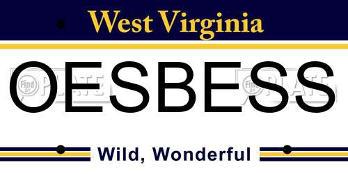 OESBESS West Virginia License Plate