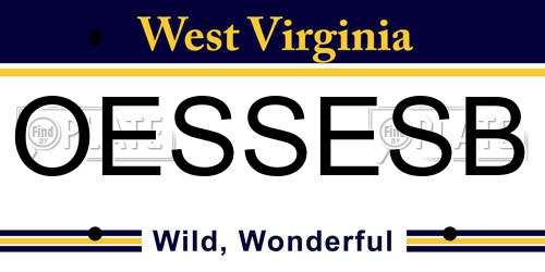 OESSESB West Virginia License Plate