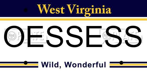 OESSESS West Virginia License Plate