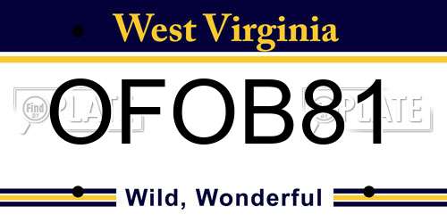 OFOB81 West Virginia License Plate