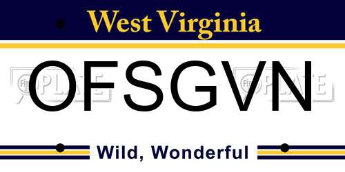OFSGVN West Virginia License Plate