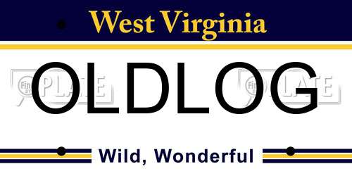 OLDLOG West Virginia License Plate