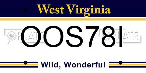 OOS78I West Virginia License Plate