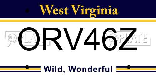 ORV46Z West Virginia License Plate
