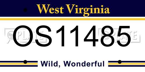OS11485 West Virginia License Plate
