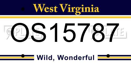 OS15787 West Virginia License Plate