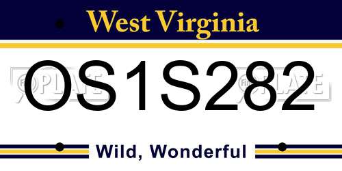 OS1S282 West Virginia License Plate