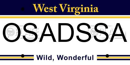 OSADSSA West Virginia License Plate