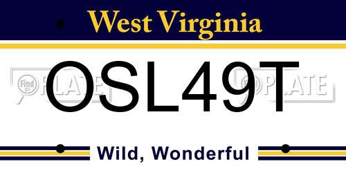 OSL49T West Virginia License Plate