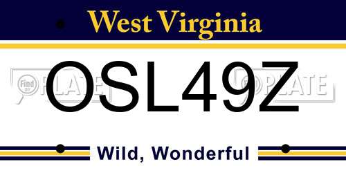 OSL49Z West Virginia License Plate