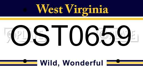 OST0659 West Virginia License Plate