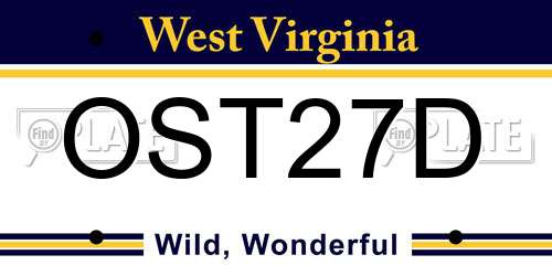 OST27D West Virginia License Plate
