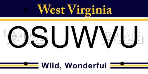 OSUWVU West Virginia License Plate