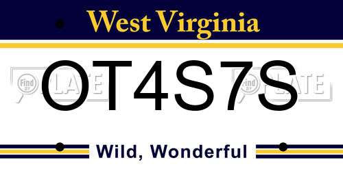 OT4S7S West Virginia License Plate