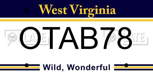 OTAB78 West Virginia License Plate