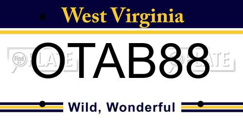OTAB88 West Virginia License Plate