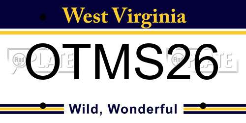 OTMS26 West Virginia License Plate