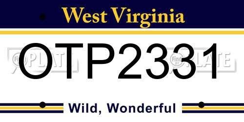OTP2331 West Virginia License Plate