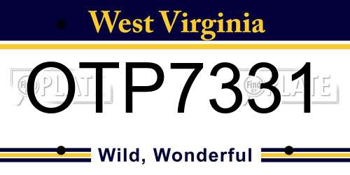 OTP7331 West Virginia License Plate