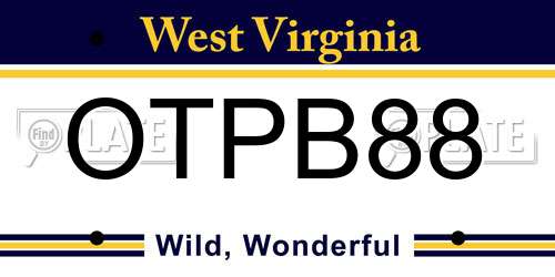 OTPB88 West Virginia License Plate