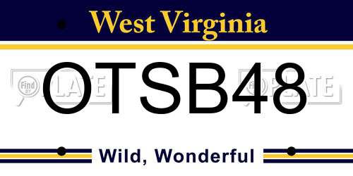 OTSB48 West Virginia License Plate