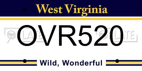 OVR520 West Virginia License Plate