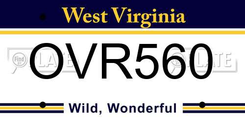 OVR560 West Virginia License Plate