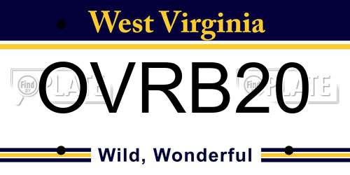 OVRB20 West Virginia License Plate