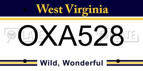 OXA528 West Virginia License Plate