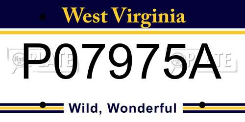 P07975A West Virginia License Plate