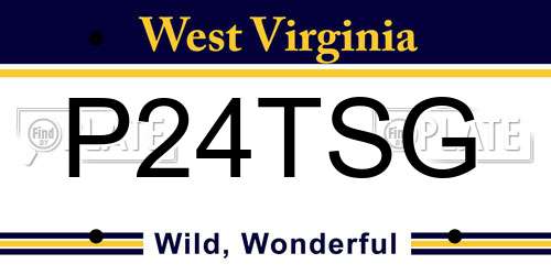 P24TSG West Virginia License Plate