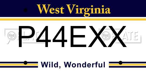 P44EXX West Virginia License Plate