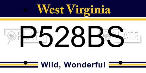 P528BS West Virginia License Plate