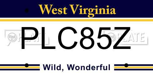 PLC85Z West Virginia License Plate