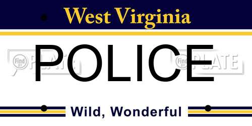 POLICE West Virginia License Plate