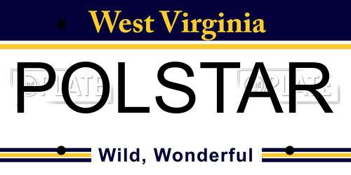 POLSTAR West Virginia License Plate