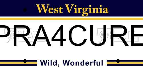 PRA4CURE West Virginia License Plate