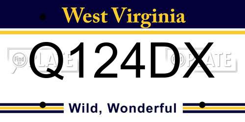 Q124DX West Virginia License Plate