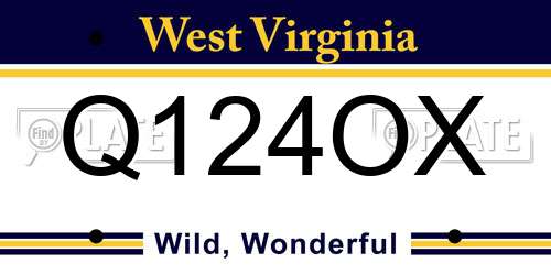 Q124OX West Virginia License Plate