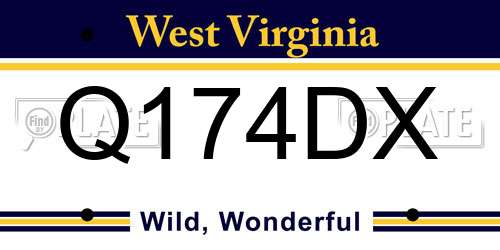 Q174DX West Virginia License Plate